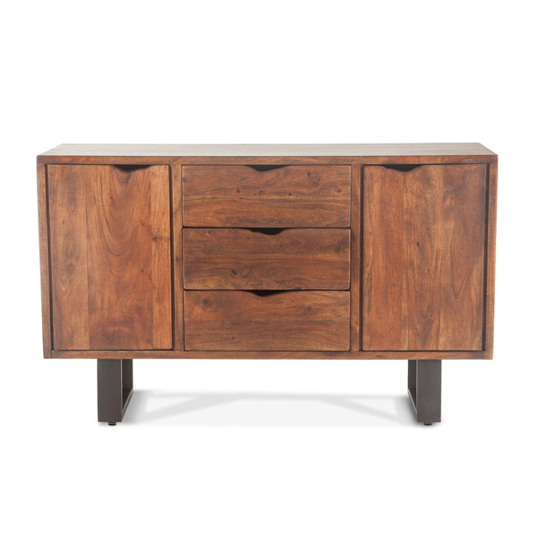 Loft 54-Inch Acacia Wood Sideboard in Dark Walnut Finish