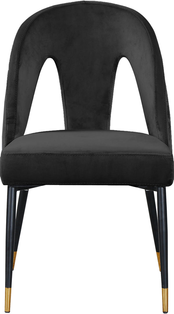 Kimberly Dining Chair In Black Velvet