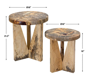 Nadette Natural Nesting Tables, S/2