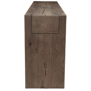 Bristol Solid Wood Rectangle Console Table - Cafe Brown