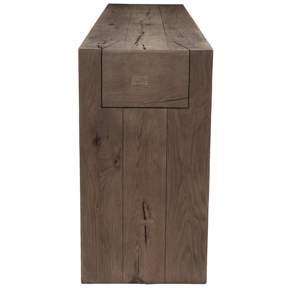 Bristol Solid Wood Rectangle Console Table - Cafe Brown