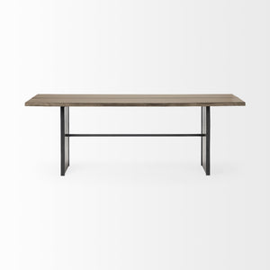 Ledger III 84x38 Brown Solid Wood Top & Base Dining Table