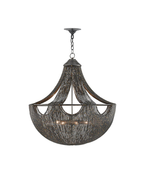 Eduardo Chandelier In Natural Iron & Brass