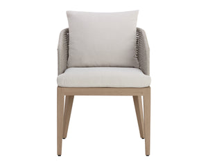 CAPRI DINING ARMCHAIR - DRIFT BROWN - PALAZZO CREAM
