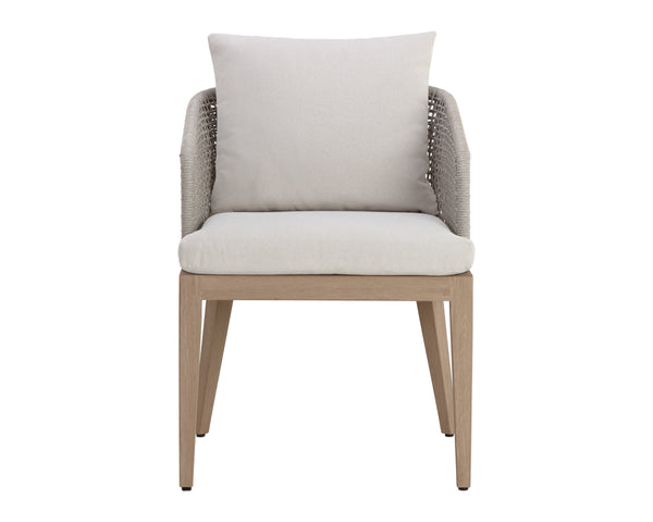 CAPRI DINING ARMCHAIR - DRIFT BROWN - PALAZZO CREAM
