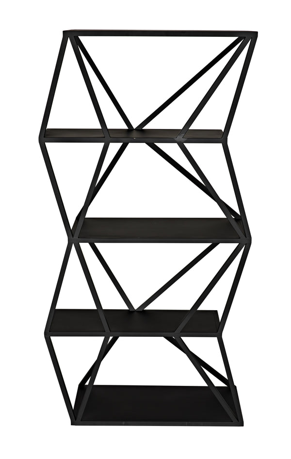 Sutro Shelf in Matte Black Industrial Steel