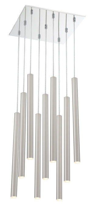 Forest 9 Light Island/Billiard in Chrome Finish