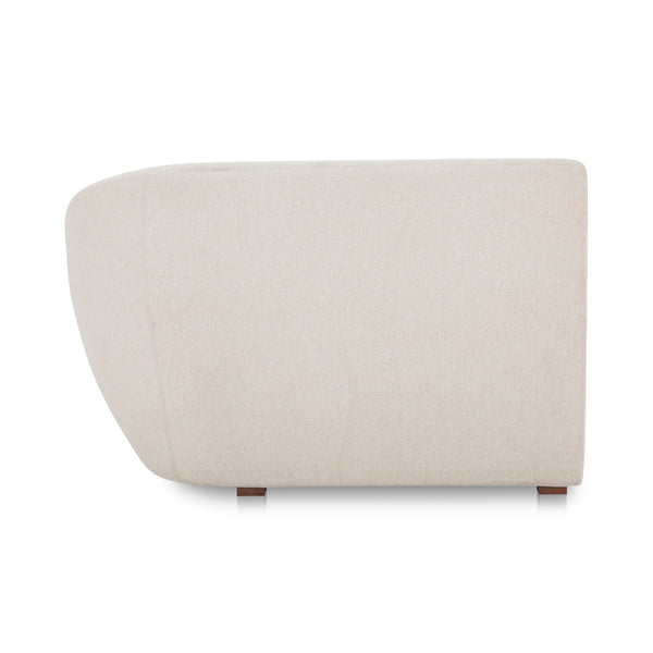 Moe's Amelia Right Arm Chair in Warm White