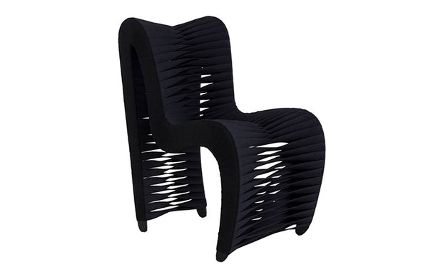 Seat Belt Dining Chair, Black/Black