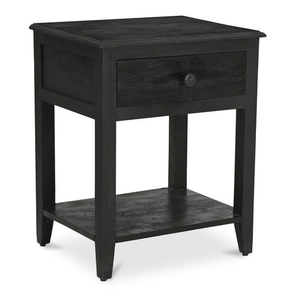 Moe's Corrine Nightstand in Antique Black Mango Wood