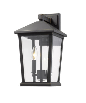 Beacon 2 Light Outdoor Wall Sconce in Oil Rubbed Bronze Finish
