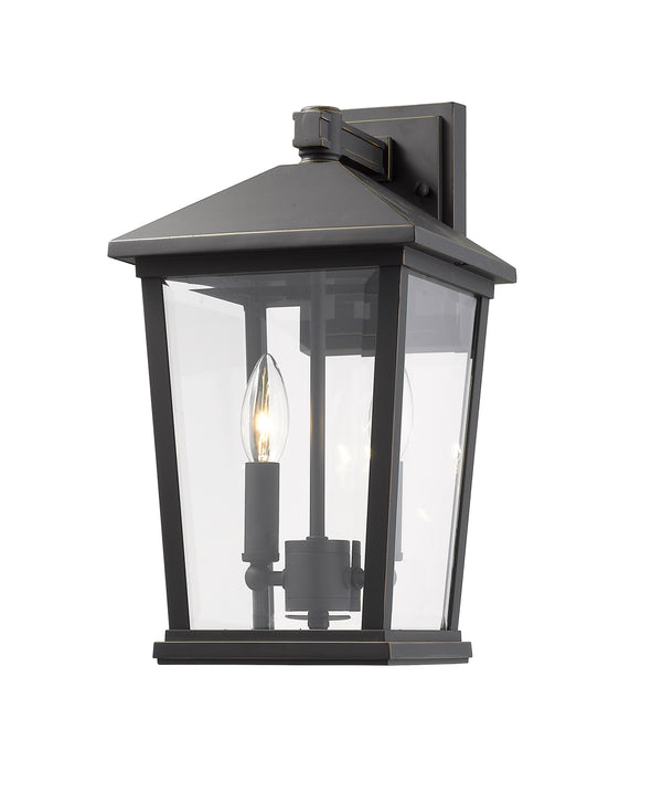 Beacon 2 Light Outdoor Wall Sconce in Oil Rubbed Bronze Finish