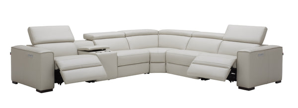 Killian Motion Sectional in Silver Grey