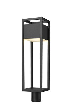 Barwick 1 Light Outdoor Post Mount Fixture in Black Finish