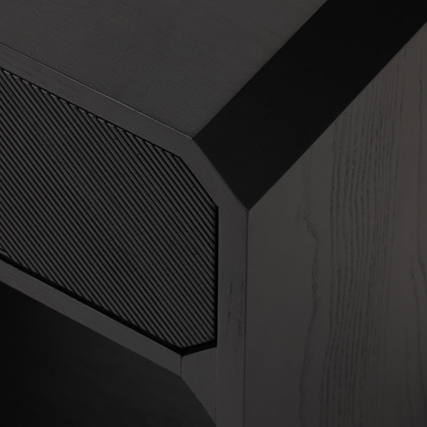 Caspian Nightstand in Black Ash Veneer