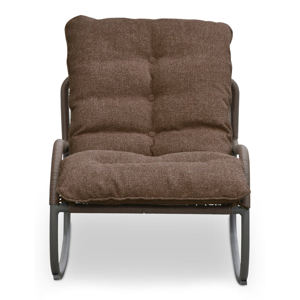 Moe's Lyra Outdoor Rocking Chair in Brown