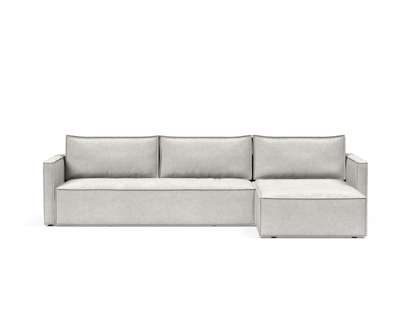 NEWILLA SOFA BED W/LOUNGER 57"X118", W/SLIM ARM RESTS
