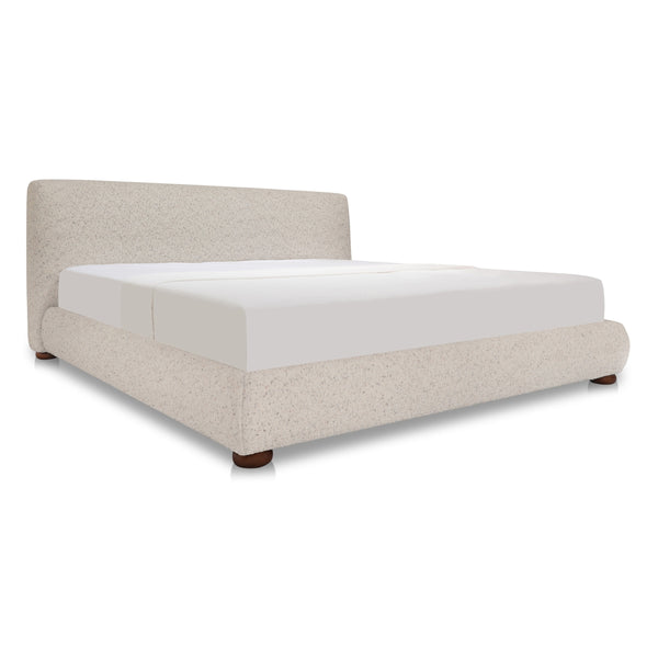 Moe's Beau Storage Bed in Speckled Light Grey