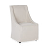 Warwick Upholstered Rolling Dining Chair - Sandy Tan