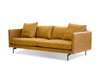TUX Leather Sofa in tan leather black powder coated legs