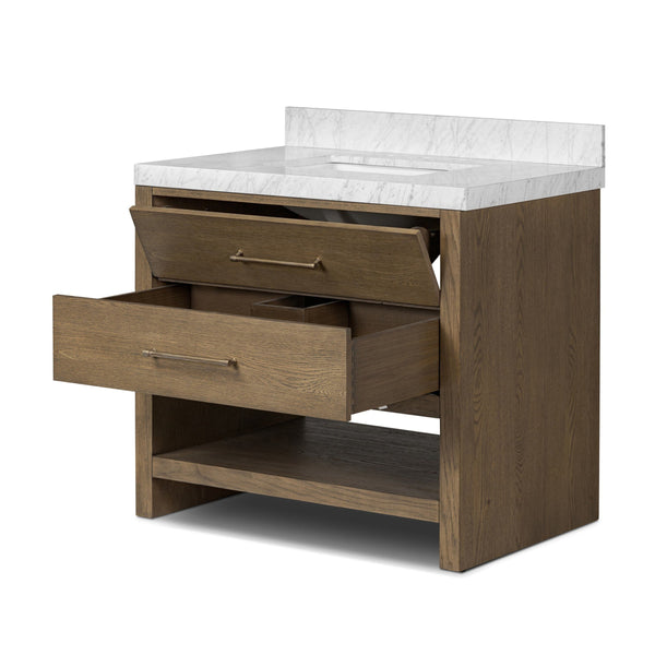 Anthem Single Vanity - Washed Natural Veneer