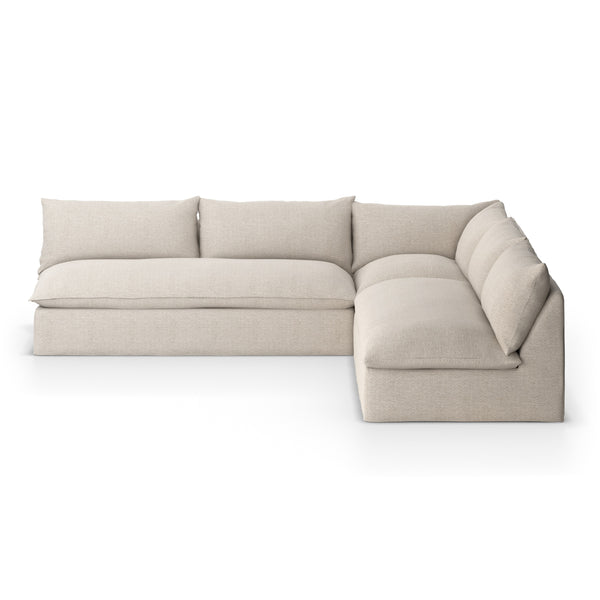 Grant Outdoor 3 Pc Sectional In Faye Sand