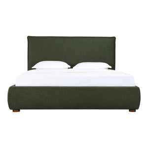 Moe's Luzon King Bed in Deep Forest Green