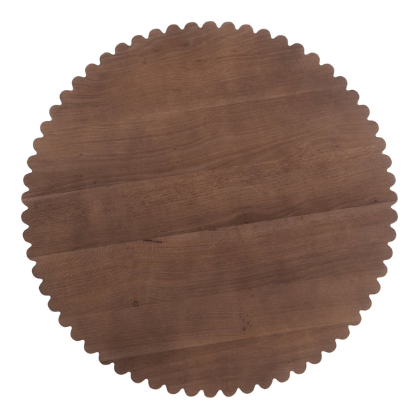 Moe's Nomi Cafe Table with Brass Base