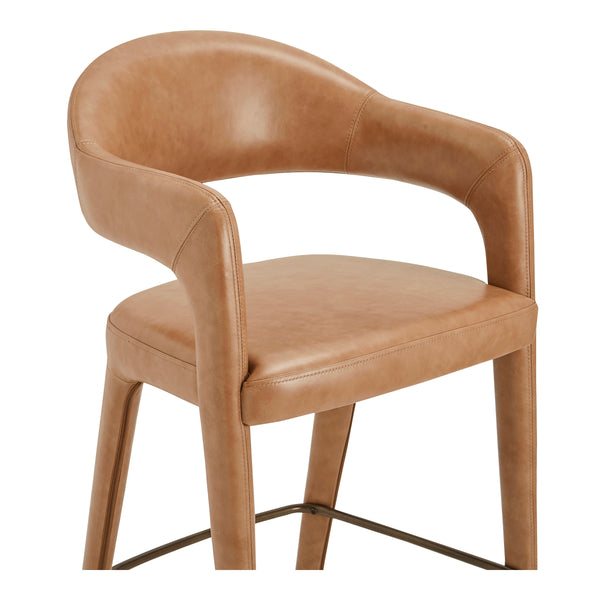 Martens Counter Stool in Brown Leather