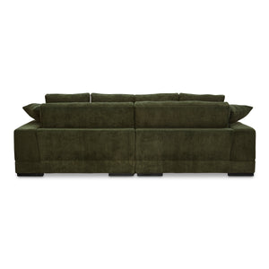 Moe's Plunge Sectional with Flip Chaise in Dark Green