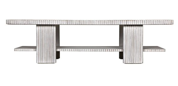 Humphrey Mahogany Coffee Table in White Wash Finish