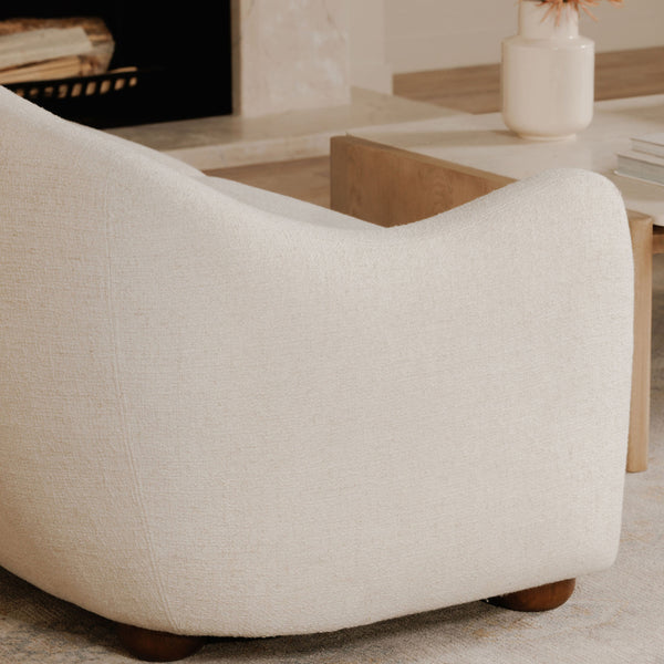 Moe's Bria Sofa in Oatmeal with Rubberwood Feet