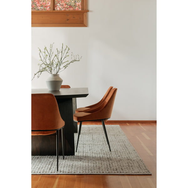 Moe's Sedona Dining Chair Amber Velvet - Set of 2
