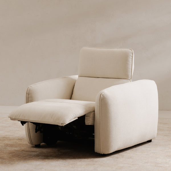 Moe's Eli Power Recliner Chair in Warm White