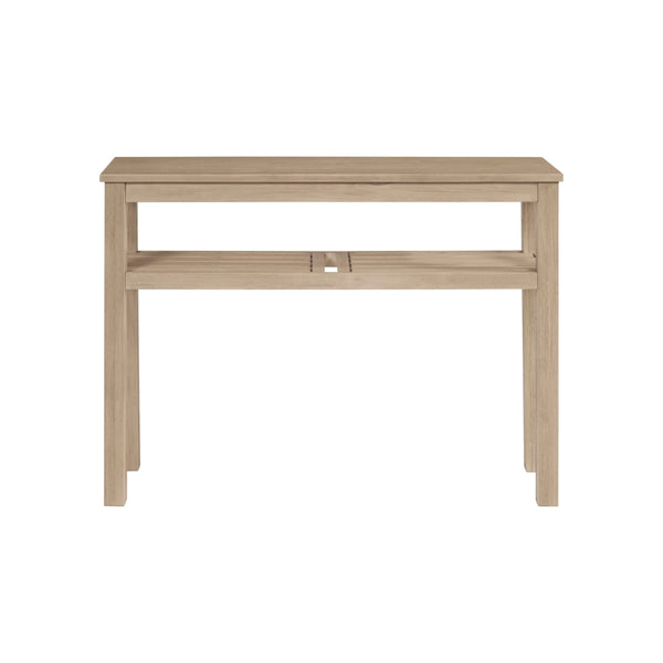 Tiburon KD Console Table with Shelf, Drifted Sand