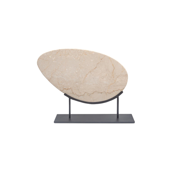 Moe's Galen Sculpture in Botticino Beige Marble