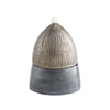 Medium Chestnut Candleholder In Antique Nickel