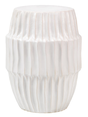 Algae Ceramic Indoor/Outdoor Side Table, White