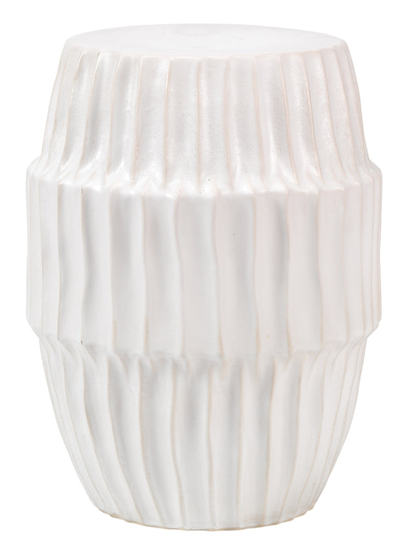 Algae Ceramic Indoor/Outdoor Side Table, White