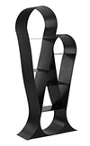 Zaha Industrial Steel Bookcase in Matte Black