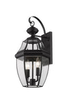 Westover 2 Light Outdoor Wall Sconce in Black Finish