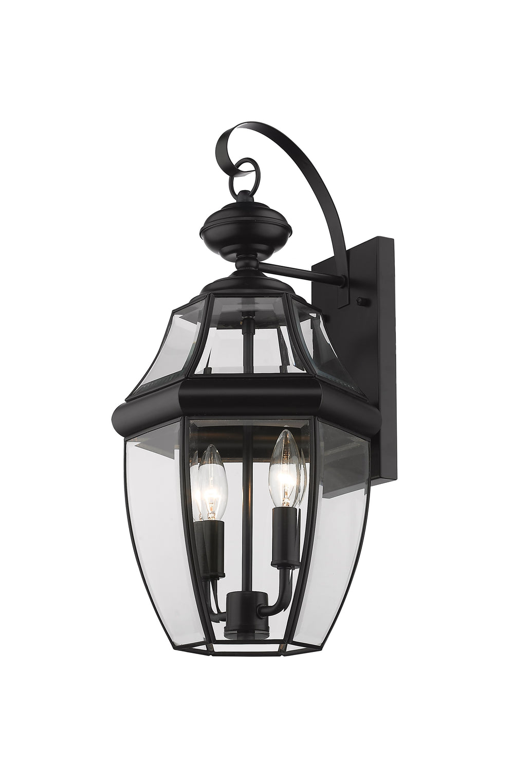 Westover 2 Light Outdoor Wall Sconce in Black Finish
