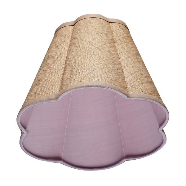 Scalloped Raffia Lamp Shade, Small