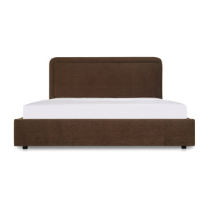 Moe's Simon King Storage Bed in Brown with Hidden Storage