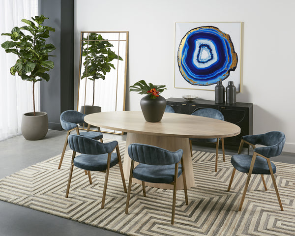 BURGOS DINING ARMCHAIR - NONO PETROL