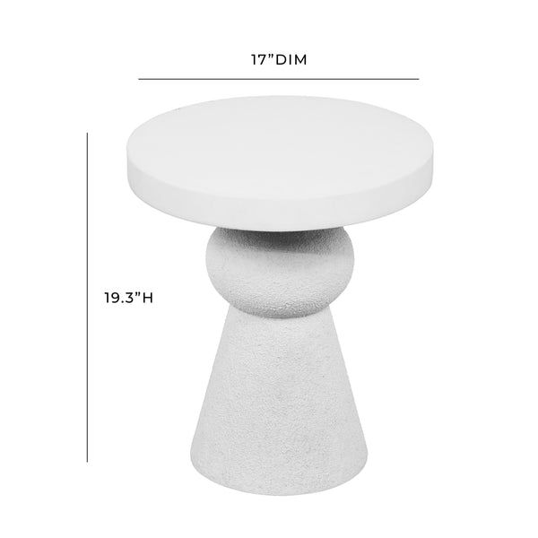 Lupita White Side Table