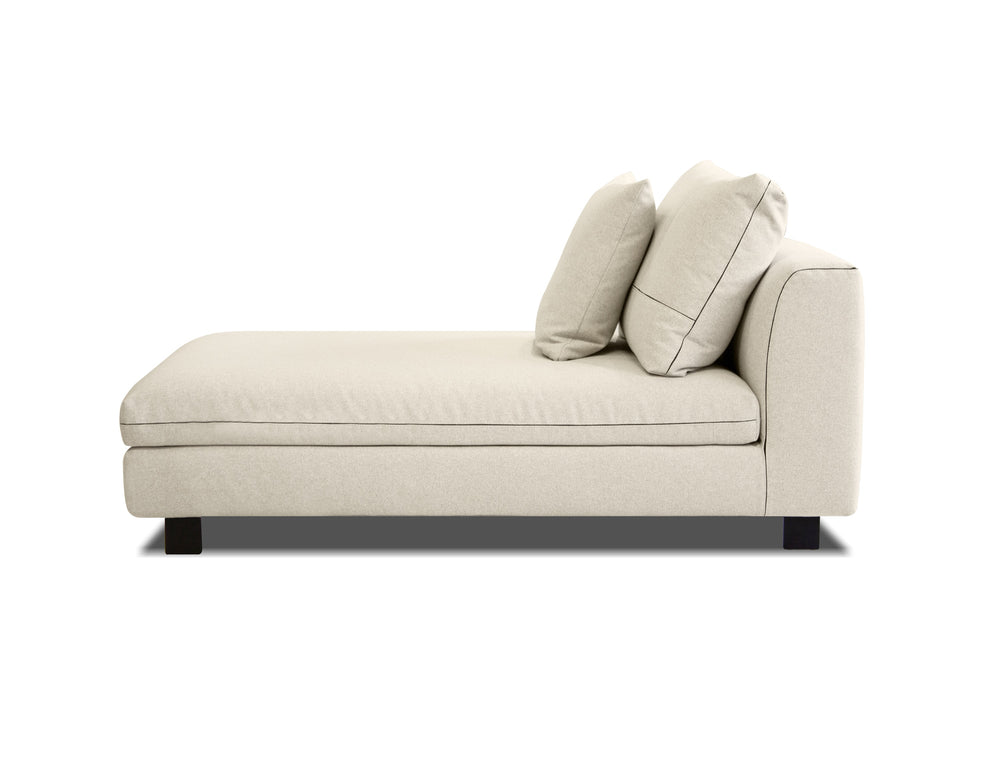 PLATEAU Fabric Sectional in stone wheat fabric