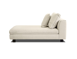 PLATEAU Fabric Sectional in stone wheat fabric
