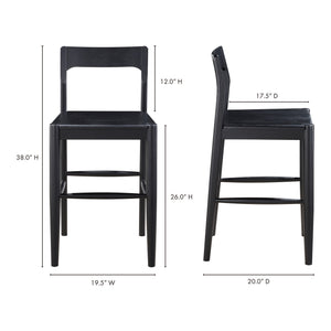 Owing Counter Stool in Blackened Oak