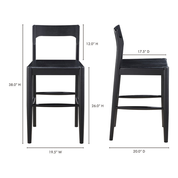 Owing Counter Stool in Blackened Oak